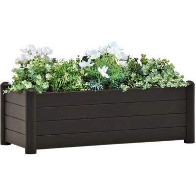 vidaXL Garten-Hochbeet PP Anthrazit 100x43x35 cm - Garden Raised Bed vidaXL Garten-Hochbeet PP Anthrazit 100x43x35 cm - Garden Raised Bed