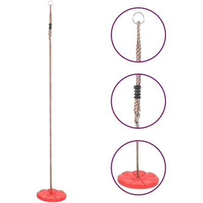 vidaXL 200 cm Vermelho Assento de Balanço Externo - Assento de Balanço vidaXL 200 cm Vermelho Assento de Balanço Externo - Assento de Balanço