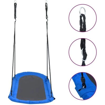 Balançoire em Forma de Ninho com Bandeiras - Balanço para Crianças ao Ar Livre Balançoire em Forma de Ninho com Bandeiras - Balanço para Crianças ao Ar Livre