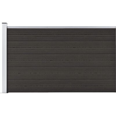 vidaXL Zaunpaneel WPC 175x105 cm Schwarz - Zaunpaneel vidaXL Zaunpaneel WPC 175x105 cm Schwarz - Zaunpaneel