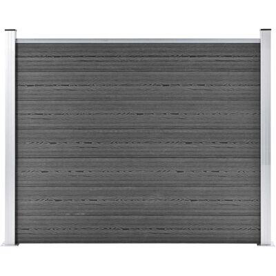 vidaXL Schwarzes WPC Zaunpaneel 180x146 cm vidaXL Schwarzes WPC Zaunpaneel 180x146 cm