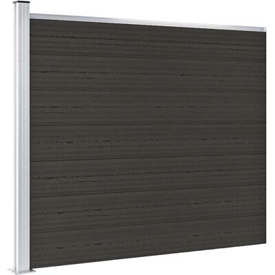 VIDAXL Zaunpaneel Schwarz - 175x146 cm Gartenschutz VIDAXL Zaunpaneel Schwarz - 175x146 cm Gartenschutz