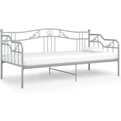 vidaXL Sofa Sengestel i Gråt Metal til Daglig Sov og Gæsteovernatning vidaXL Sofa Sengestel i Gråt Metal til Daglig Sov og Gæsteovernatning