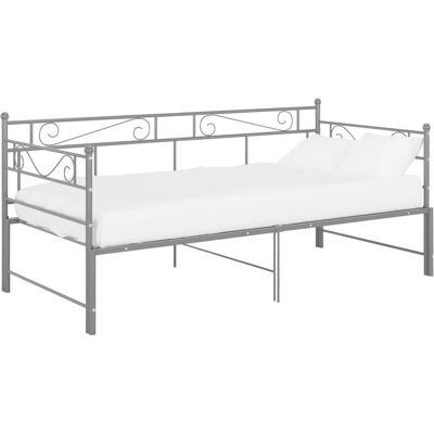 vidaXL 324772 Grijze Metalen Uitklapbare Slaapbank Frame - Bedframe vidaXL 324772 Grijze Metalen Uitklapbare Slaapbank Frame - Bedframe