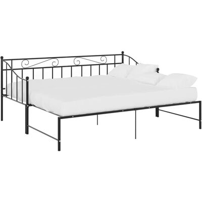 vidaXL Bettgestell - Schwarz Metall 90x200cm - Bettgestell vidaXL Bettgestell - Schwarz Metall 90x200cm - Bettgestell
