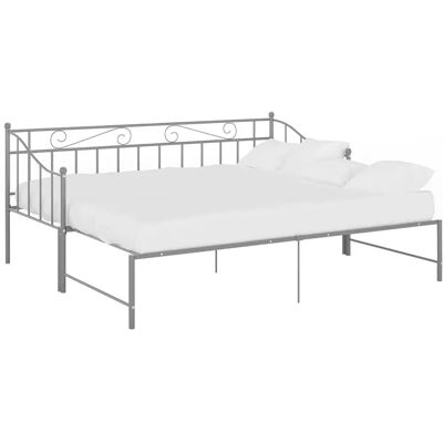vidaXL 324778 Cadre de Canapé-Lit Métal Gris Extensible - Cadre de lit - Publicité vidaXL 324778 Cadre de Canapé-Lit Métal Gris Extensible - Cadre de lit - Publicité