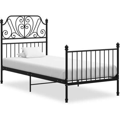 vidaXL Bettgestell Schwarz Metall 90x200 cm - Bettgestell vidaXL Bettgestell Schwarz Metall 90x200 cm - Bettgestell