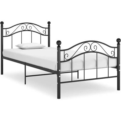 vidaXL Bettgestell Metall Schwarz 100x200cm - Bettgestell vidaXL Bettgestell Metall Schwarz 100x200cm - Bettgestell