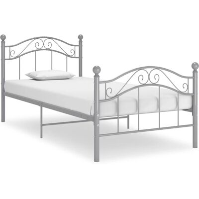 vidaXL Sänkykehys harmaa metalli 100x200 cm - Sänkykehi vidaXL Sänkykehys harmaa metalli 100x200 cm - Sänkykehi