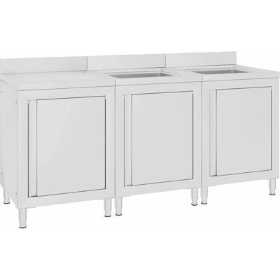 vidaXL Rustfrit stål køkkenskab 180x60x96 cm - Køkkenskab vidaXL Rustfrit stål køkkenskab 180x60x96 cm - Køkkenskab