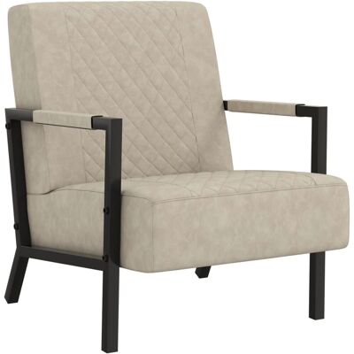 vidaXL Akzentstuhl Hellgrau Kunstleder - Accent Chair vidaXL Akzentstuhl Hellgrau Kunstleder - Accent Chair