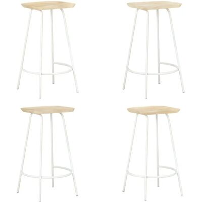 vidaXL 320650 Houten mango barkruk - Set van 4 vidaXL 320650 Houten mango barkruk - Set van 4