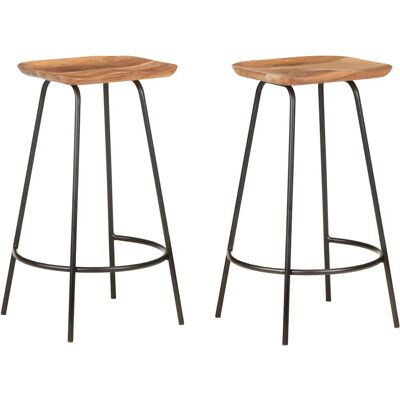 vidaXL 320651 Bruin Massief Acaciahout Barstoel - Barstoel vidaXL 320651 Bruin Massief Acaciahout Barstoel - Barstoel