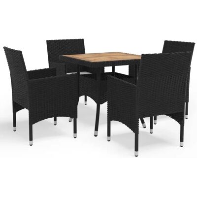 Maisonchic Modello 369689 - Set da Giardino, Nero, 5 Pezzi Maisonchic Modello 369689 - Set da Giardino, Nero, 5 Pezzi