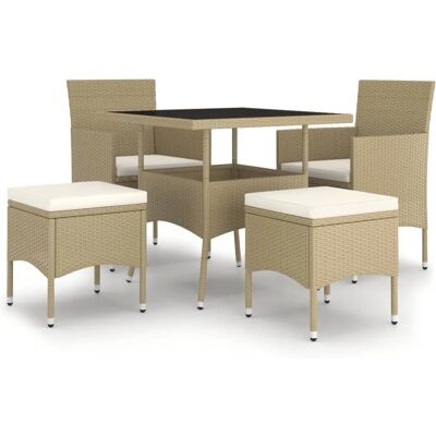 vidaXL Gartenset - Beige, 5-teilig vidaXL Gartenset - Beige, 5-teilig