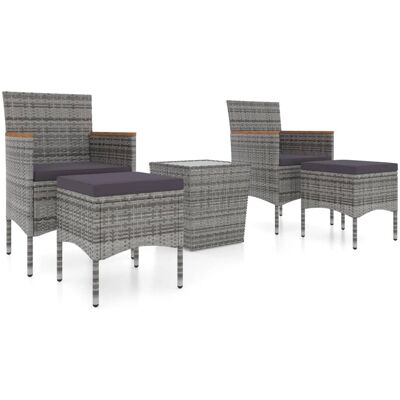 vidaXL Gartenmöbel-Set - 5-tlg. grau vidaXL Gartenmöbel-Set - 5-tlg. grau