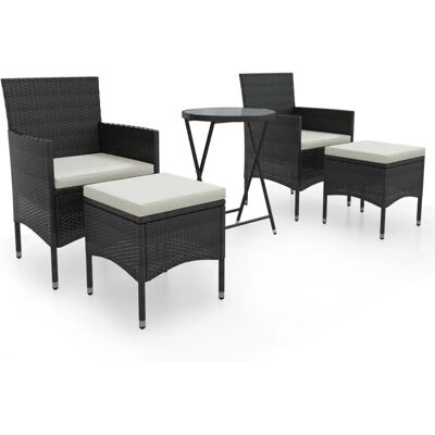 VidaXL Gartenset - Langlebiger PE Rattan, Klappbarer Tisch VidaXL Gartenset - Langlebiger PE Rattan, Klappbarer Tisch