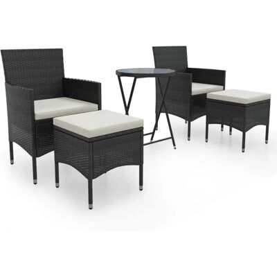 vidaXL Gartenmöbel-Set - Witterungsbeständiger Rattan - Tisch & Stühle vidaXL Gartenmöbel-Set - Witterungsbeständiger Rattan - Tisch & Stühle