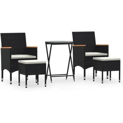 VidaXL Gartenset - Wetterfester Rattan, Gehärtetes Glas, Kissen VidaXL Gartenset - Wetterfester Rattan, Gehärtetes Glas, Kissen