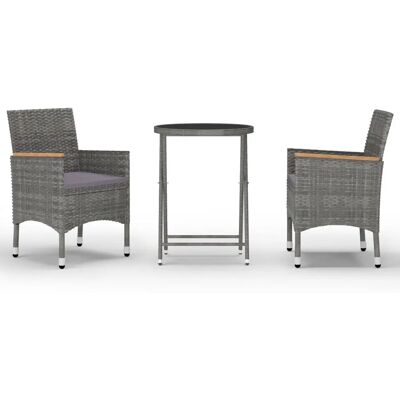VidaXL 3058395 Outdoor-Möbelset - Grau VidaXL 3058395 Outdoor-Möbelset - Grau
