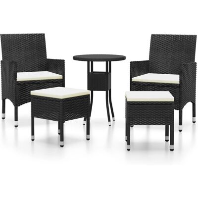VidaXL 3058468 Outdoor-Möbelset - Gartenmöbel - Schwarz VidaXL 3058468 Outdoor-Möbelset - Gartenmöbel - Schwarz