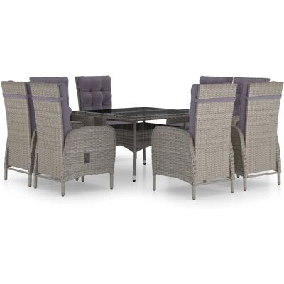 vidaXL Gartentisch-Set - Wetterfestes Poly Rattan & Glas vidaXL Gartentisch-Set - Wetterfestes Poly Rattan & Glas