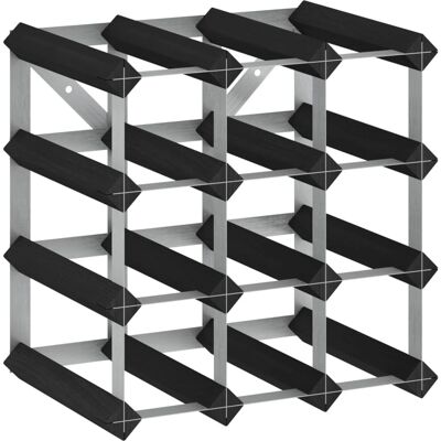 vidaXL Weinständer für 12 Flaschen Schwarz Massives Kiefernholz - Weinregal vidaXL Weinständer für 12 Flaschen Schwarz Massives Kiefernholz - Weinregal