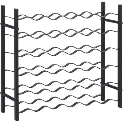vidaXL Weinständer für 36 Flaschen Schwarz Eisen vidaXL Weinständer für 36 Flaschen Schwarz Eisen