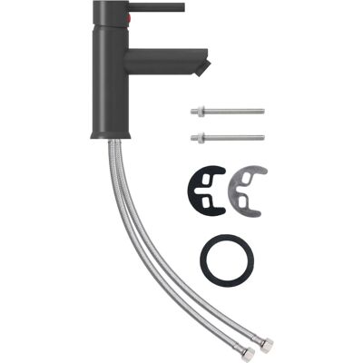 vidaXL Badeværelsesvaskekran grå 130x176 mm - Blandingsbatteri vidaXL Badeværelsesvaskekran grå 130x176 mm - Blandingsbatteri