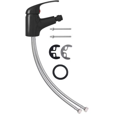 vidaXL Bidet Mengkraan Zwart - Badkamer Bidet Kraan - 13x12 cm vidaXL Bidet Mengkraan Zwart - Badkamer Bidet Kraan - 13x12 cm