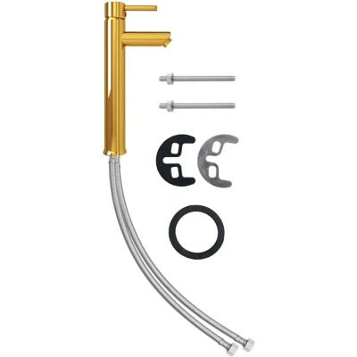 vidaXL Badkamer Mengkraan Goud Wastafel Kraan - Badkamer Mengkraan vidaXL Badkamer Mengkraan Goud Wastafel Kraan - Badkamer Mengkraan