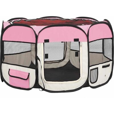 vidaXL Hundebox Pink 110x110x58 cm - Faltbar, Tragbar vidaXL Hundebox Pink 110x110x58 cm - Faltbar, Tragbar
