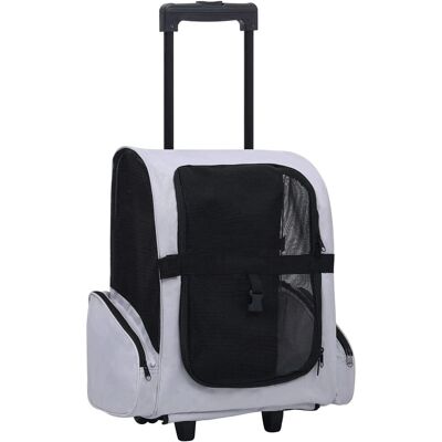 vidaXL Haustier Trolley Grau 3-in-1 Faltbar Tragetasche vidaXL Haustier Trolley Grau 3-in-1 Faltbar Tragetasche