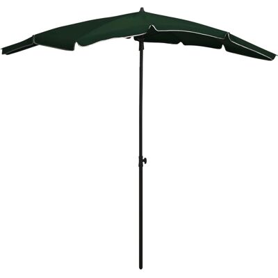vidaXL Garten Sonnenschirm mit Stange 200x130 cm Grün - Garten Sonnenschirm vidaXL Garten Sonnenschirm mit Stange 200x130 cm Grün - Garten Sonnenschirm