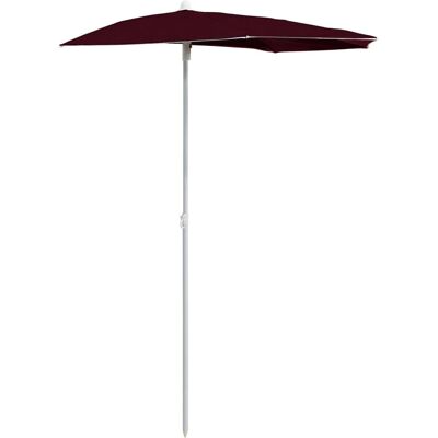 vidaXL Gartenschirm - UV-beständig Polyester - 180x90 cm - Bordeaux Rot - Sonnenschirm vidaXL Gartenschirm - UV-beständig Polyester - 180x90 cm - Bordeaux Rot - Sonnenschirm