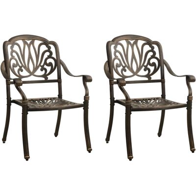 vidaXL - 315567 - Bronze - Gussaluminium - Outdoor-Sessel vidaXL - 315567 - Bronze - Gussaluminium - Outdoor-Sessel