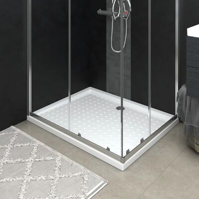 vidaXL Płyta prysznicowa z kropkami biała 80x100x4 cm ABS - Płyta prysznicowa vidaXL Płyta prysznicowa z kropkami biała 80x100x4 cm ABS - Płyta prysznicowa