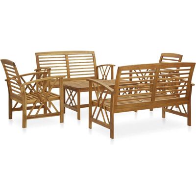 vidaXL 5-teiliges Gartenmöbel-Set aus massivem Akazienholz - 3057985 vidaXL 5-teiliges Gartenmöbel-Set aus massivem Akazienholz - 3057985