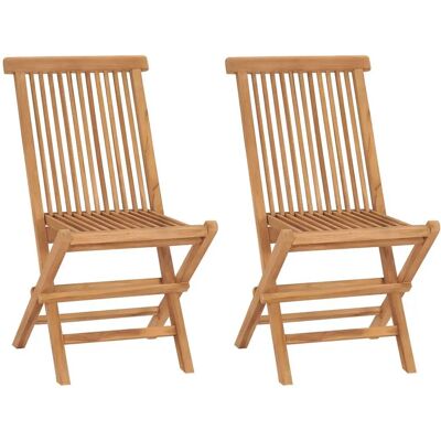 vidaXL Klappstuhl aus Teakholz - Gartenmöbel vidaXL Klappstuhl aus Teakholz - Gartenmöbel