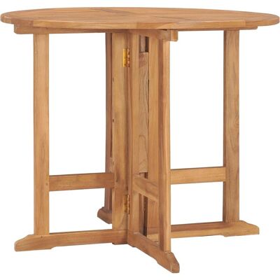 vidaXL Klappbarer Gartentisch Ø90x75 cm Teak vidaXL Klappbarer Gartentisch Ø90x75 cm Teak