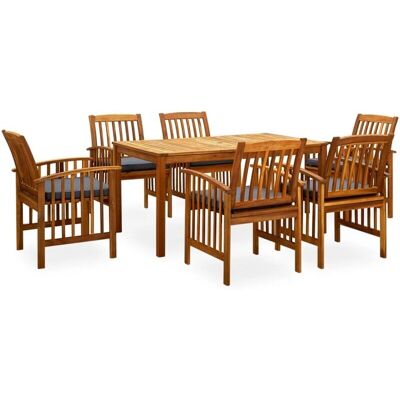 vidaXL 7-tlg. Garten-Esstischset mit Kissen - Gartenmöbel vidaXL 7-tlg. Garten-Esstischset mit Kissen - Gartenmöbel