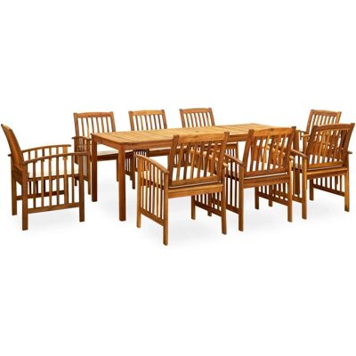 vidaXL 9-tlg. Garten Essgruppe - Akazien Holz vidaXL 9-tlg. Garten Essgruppe - Akazien Holz