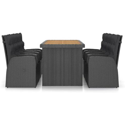 Maisonchic 9-teiliger Gartentisch mit Kissen - Gartenmöbel Maisonchic 9-teiliger Gartentisch mit Kissen - Gartenmöbel