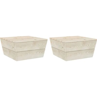 vidaXL Gartentisch 2 pcs 60x60x30 cm Impregnierter Fichtenholz vidaXL Gartentisch 2 pcs 60x60x30 cm Impregnierter Fichtenholz