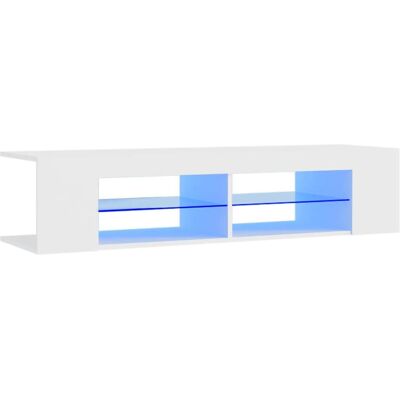 vidaXL 804229 TV Schrank mit LED-Lichtern Weiß 135x39x30 cm - TV Schrank vidaXL 804229 TV Schrank mit LED-Lichtern Weiß 135x39x30 cm - TV Schrank