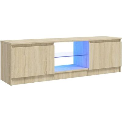 vidaXL TV-Schrank mit LED-Lichtern Sonoma Eiche - TV-Möbel vidaXL TV-Schrank mit LED-Lichtern Sonoma Eiche - TV-Möbel