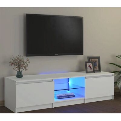 vidaXL Weißes LED-TV-Schrank - 140x40x35,5cm TV Möbel vidaXL Weißes LED-TV-Schrank - 140x40x35,5cm TV Möbel