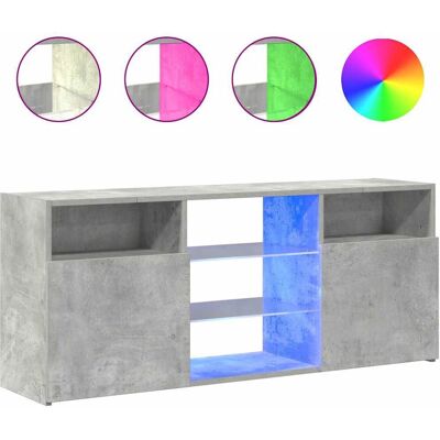 vidaXL TV-Schrank mit LED-Lichtern Beton Grau 120x30x50 cm - TV-Schrank vidaXL TV-Schrank mit LED-Lichtern Beton Grau 120x30x50 cm - TV-Schrank