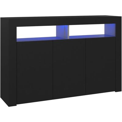 vidaXL Schwarzes LED Sideboard - Stauraum & Display vidaXL Schwarzes LED Sideboard - Stauraum & Display