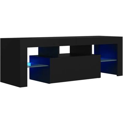 Mueble TV con LED negro vidaXL - 120x35x40 cm - Almacenamiento moderno Mueble TV con LED negro vidaXL - 120x35x40 cm - Almacenamiento moderno